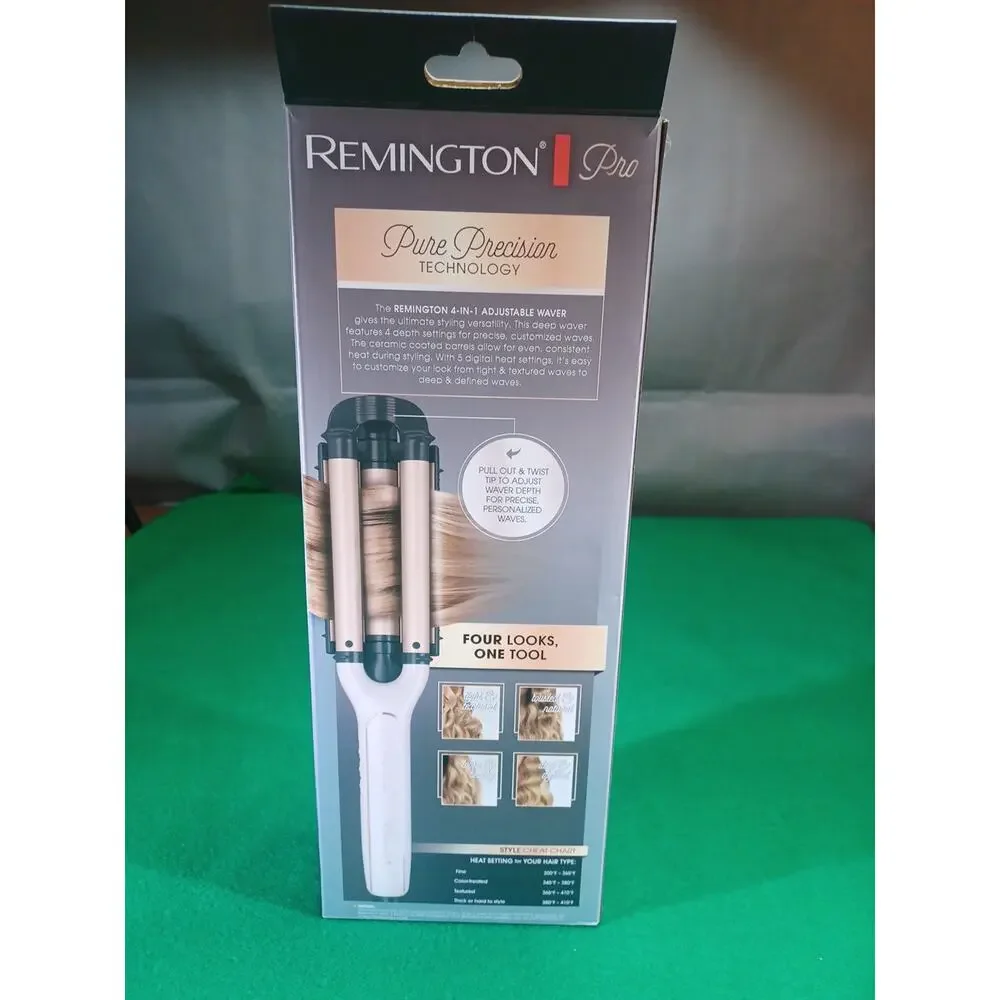 Remington 4 In 1 Adjustable Hair Waver With Pure Precision Technology Deep Waver